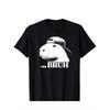Men'S Funny Capybara Graphic T-Shirt - ...Bruh Fashion Glasses Design, Breathable, Casual Fit, Short Sleeve, Perfect For Sports, Halloween &