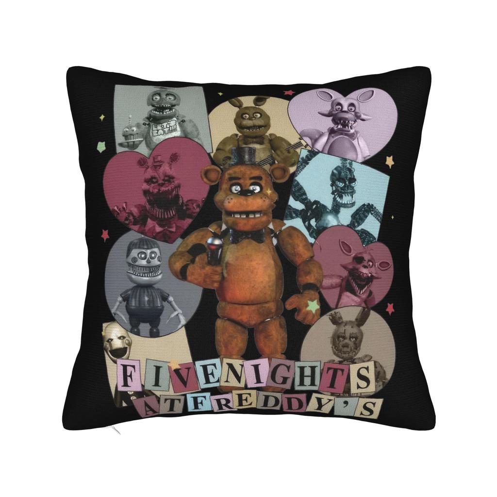 Home Decor FNAF five nights Pillowcase Merch  Pillow Covers Zippered Multi Size