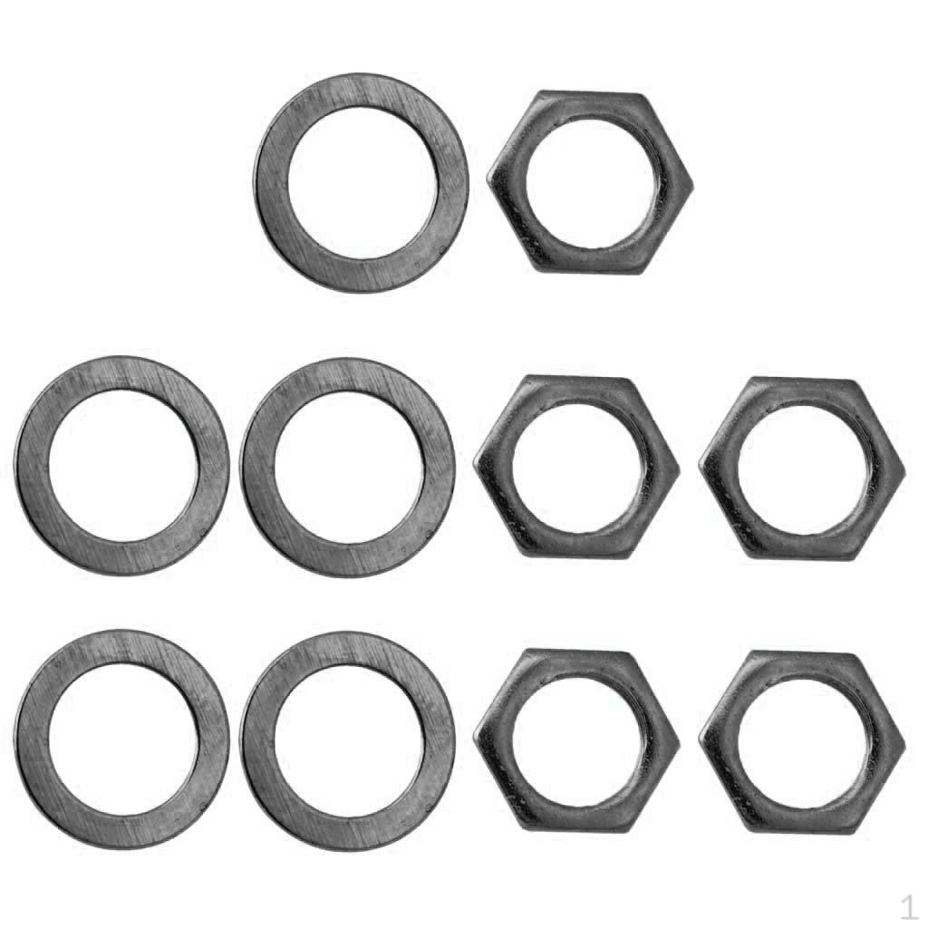 

5 шт. Гайки выходного гнезда для электрогитары бас чёрный