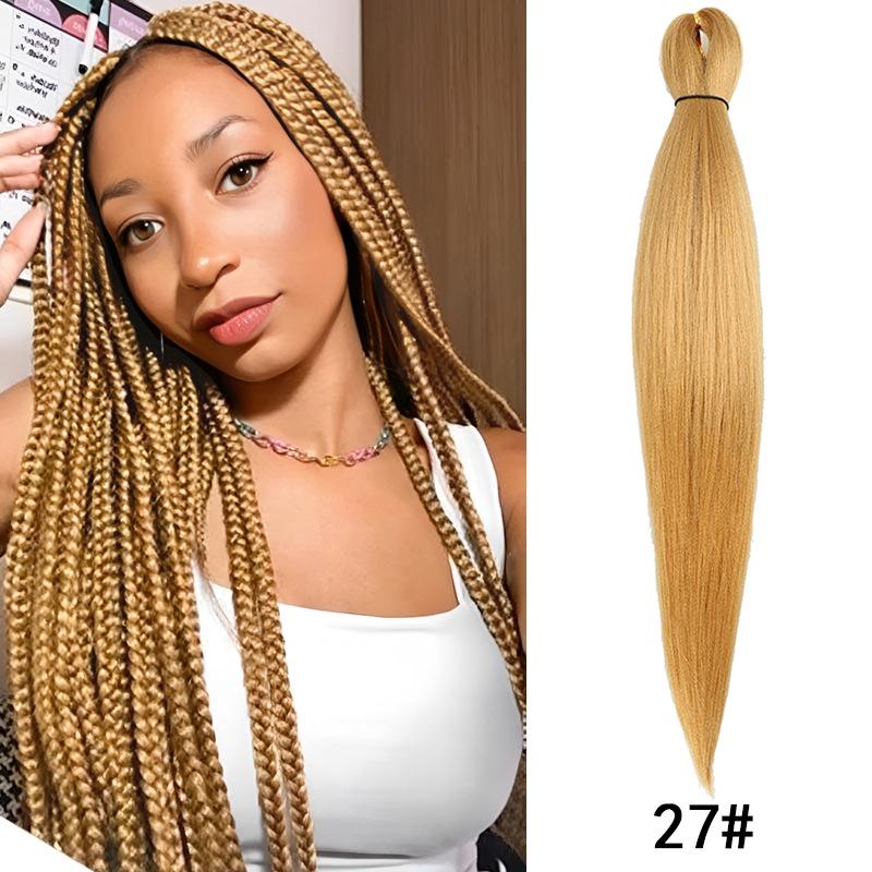 Fluffy EZ Large Three-Color Silk Braid Wig - Low-Temperature, Flame Retardant Styling