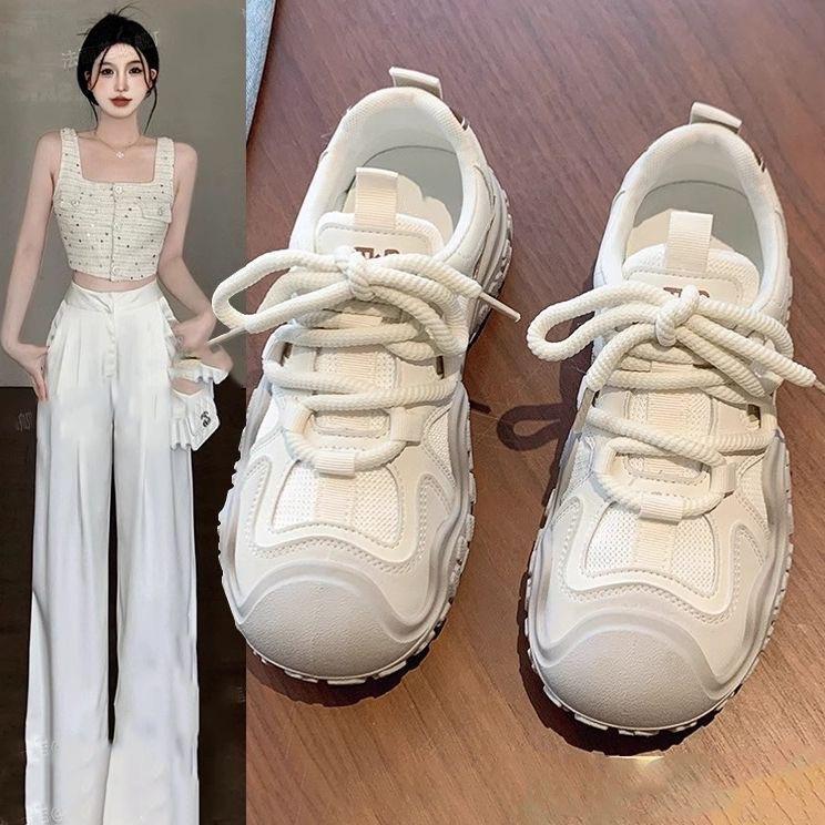 Ugly cute niche sports shoes women's shoes 2025 new spring and summer mesh explosion student mountaineering casual running shoes