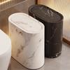 Nordic Marble Texture Trash Can Press Type Wastebasket Narrow Toilet Trash Bin Odor Proof Wastebasket Bathroom Accessories