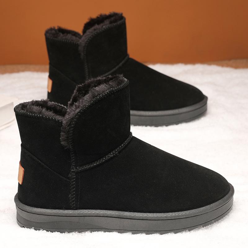 New Winter Fashion: Thick-soled Snow Boots, Men's and Women's Thickened Warm Cotton Shoes, and Casual Women's Boots