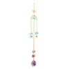Pegador de Sol de Cristais Coloridos, Pegador de Sol Pendurado com Corrente, Ornamento de Sino de Vento com Bolas de Cristal para Janela Casa Jardim Dia de Natal Festa Casamento