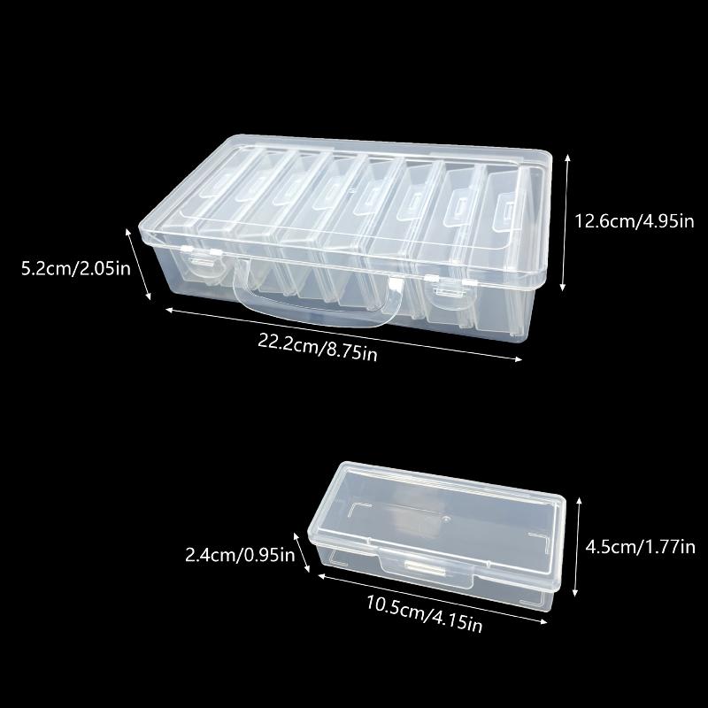 1 Set Crafts Beads Jewelry Accessories 4/6/8/12 Grids Adjustable Transparent Rectangular Storage Boxes With Dividers