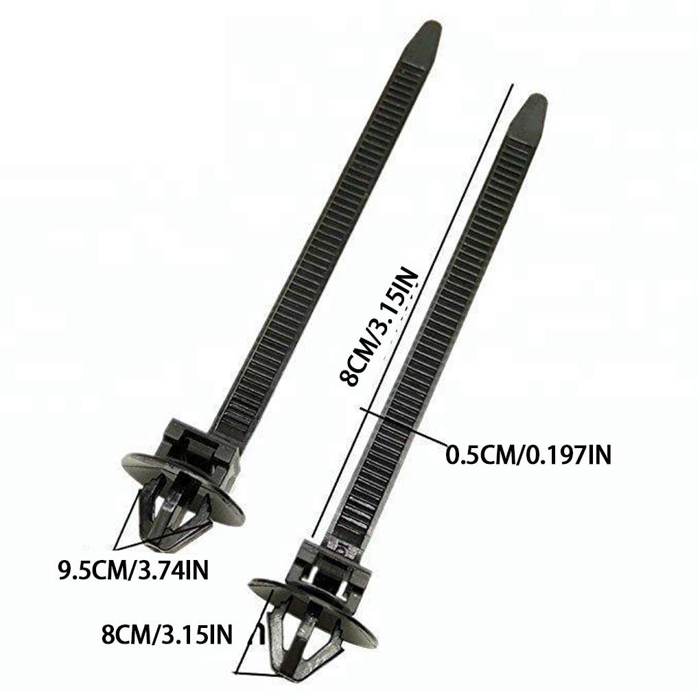 100pcs Nylon Cable Tie Wrap Fixed Fastener Clips Cars Mount Wire Tie Clip Car Hose Fastening Zip Strap Kit