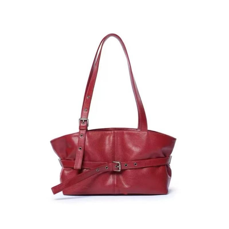 

Han Suxi leopard print tote bag women s large-capacity shoulder bag high-end niche design commuter underarm bag tide червоний