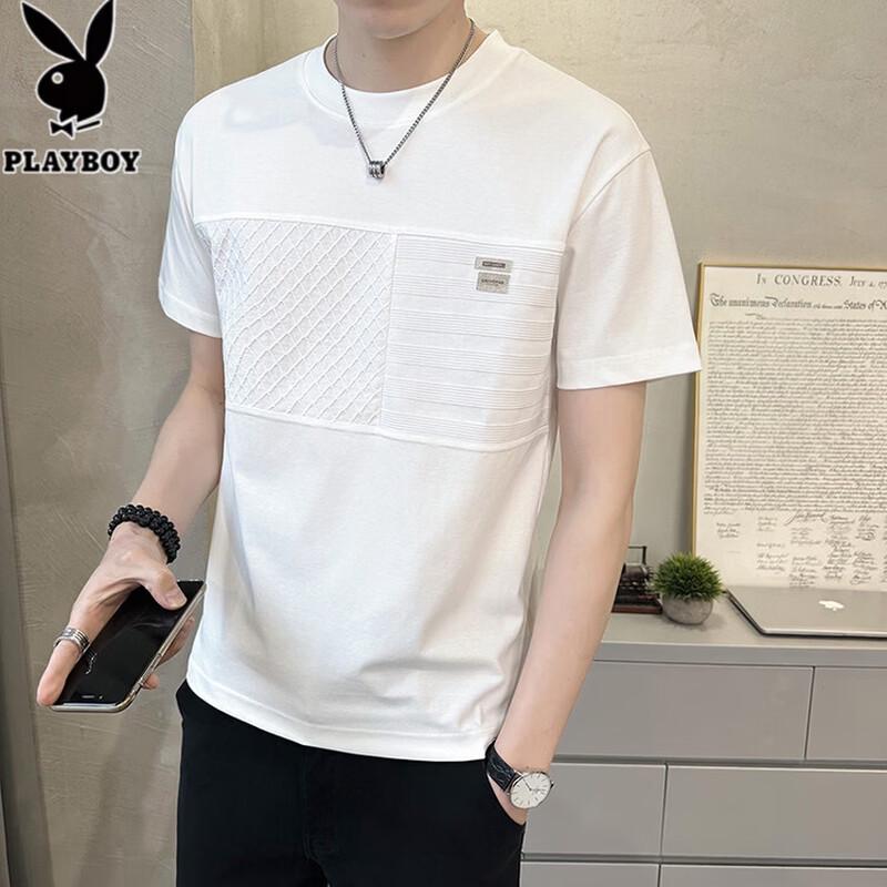 PLAYBOY Men s Summer Casual Short Sleeve T-Shirt L