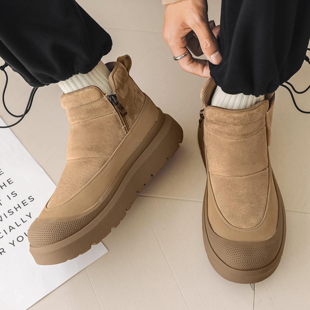Mens Boots New Autumn Winter Ankle Boots Men's Outdoor Warm Casual Shoes Versatile Thick Soled Anti Slip Snow Boots Men Shoes