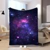 Charming Galaxy Print Flannel Blanket for Camping, Traveling and Home Decoration - Holiday Gift, Halloween Christmas