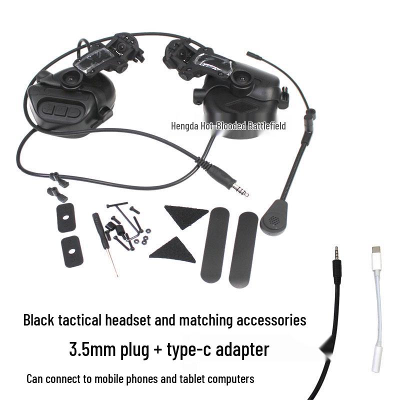 C5 Tactical Noise Reduction Headset with Helmet Rail Mount & PTT Integration.