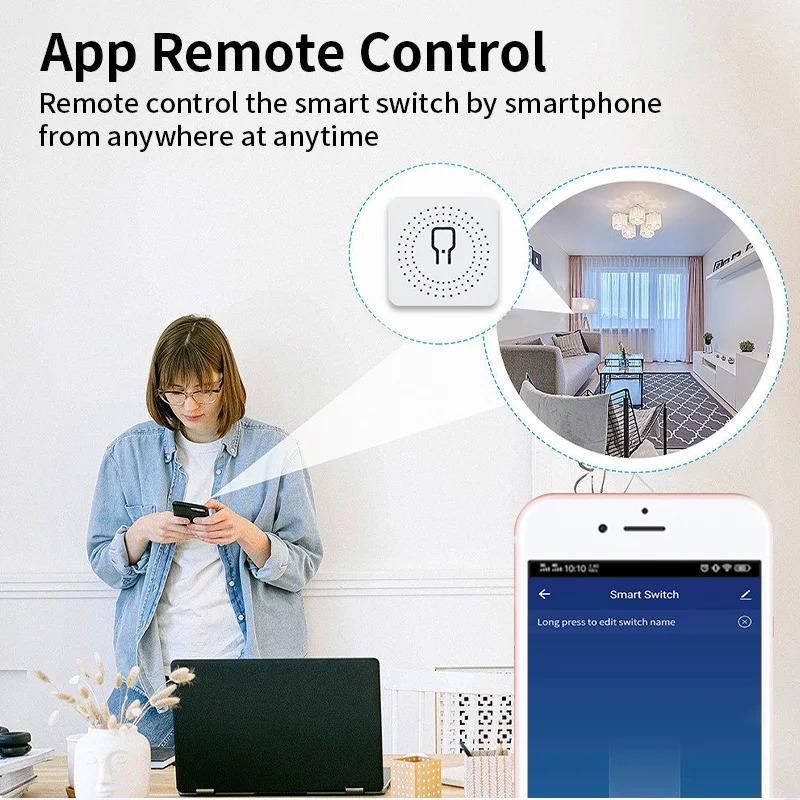 For Smartlife App Remote Control Smart Switch Relay Google Home/Alexa Voice Control 2-Way Wall Switches 10A ABS EU 240V