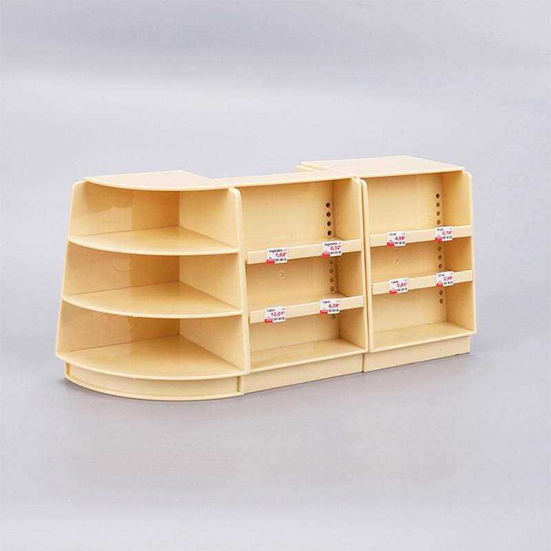 Dollhouse Miniature Supermarket Empty Shelf Mini Display Stand Storage Rack Model Toy Decor