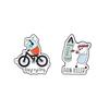 2-6pcs/set Cute Animal Enamel Pins Curious Monkey Golden Retriever Chubby Cat Crow Brooches Lapel Badge Jewelry Gifts For Friend