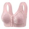 Front button plus size thin without steel ring gathering vest style bra fixed cup comfortable skin friendly middle-aged and elderly underwear