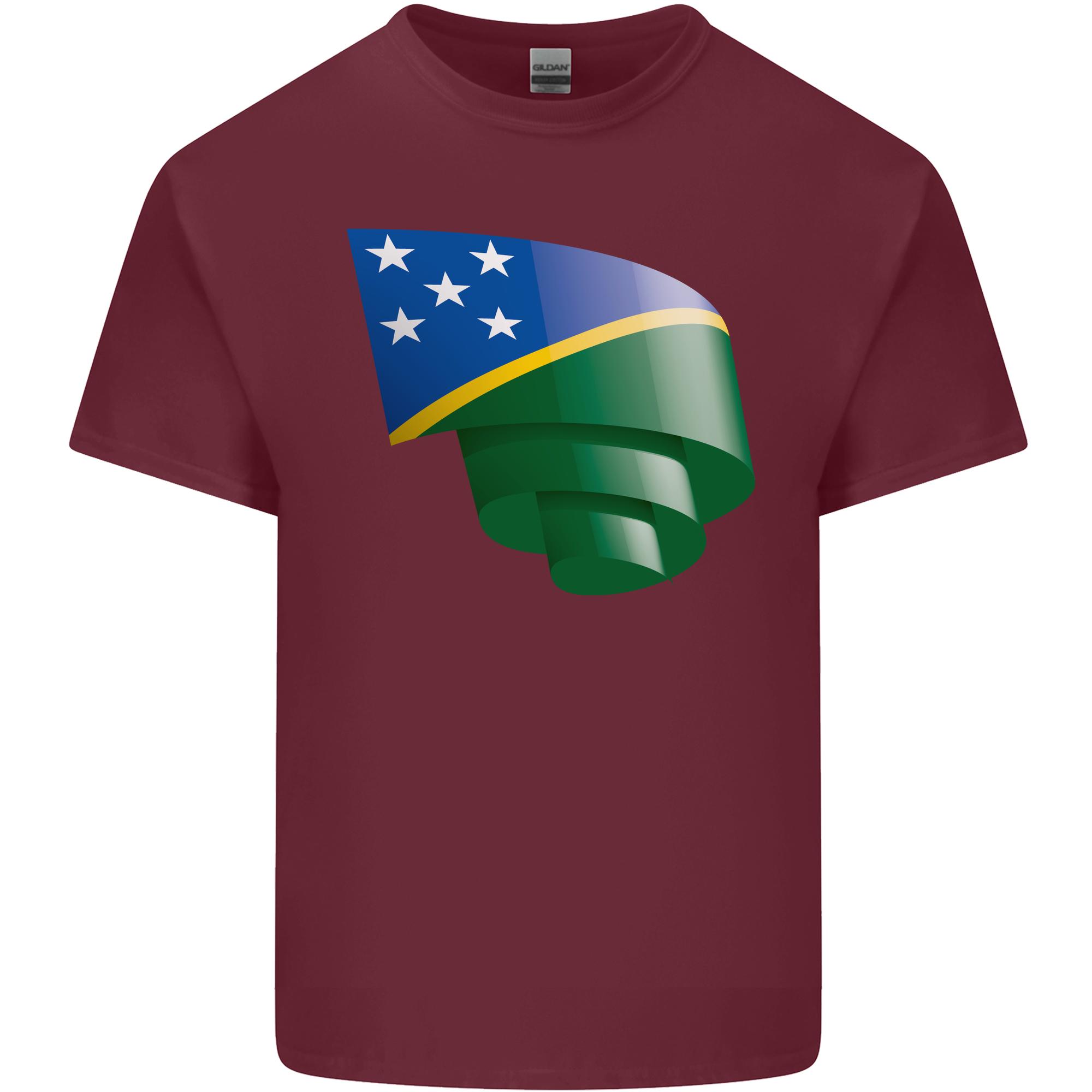 Curled Solomon Islands Flag Day Football Unisexs Light Cotton TShirt S