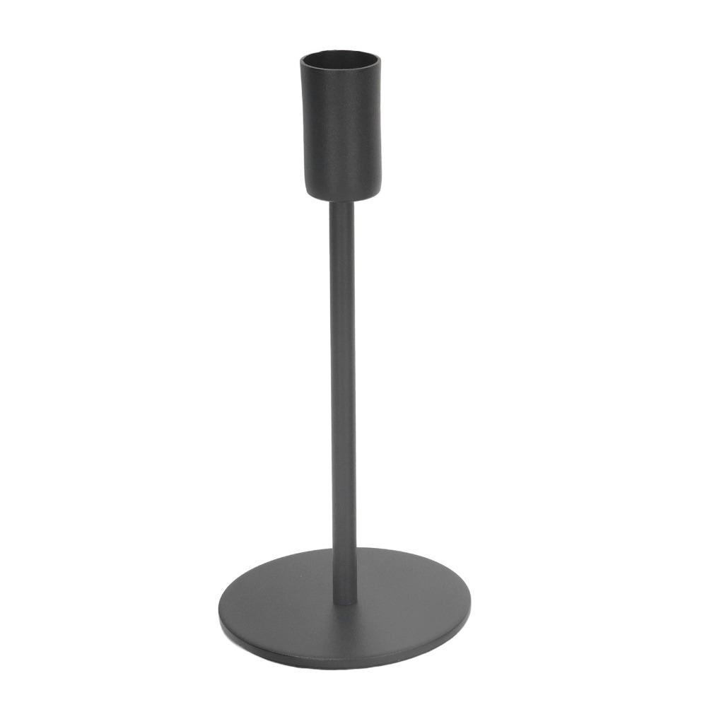 3pcs 3 Heights Metal Taper Candle Holders Black Taper Candle Holder Set Table Centerpiece