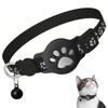 Safety Buckle Cat Collar Adjustable Waterproof Pet Tracking Collar Anti-Lost Reflective Strips For Airtag Case Kittens Puppies