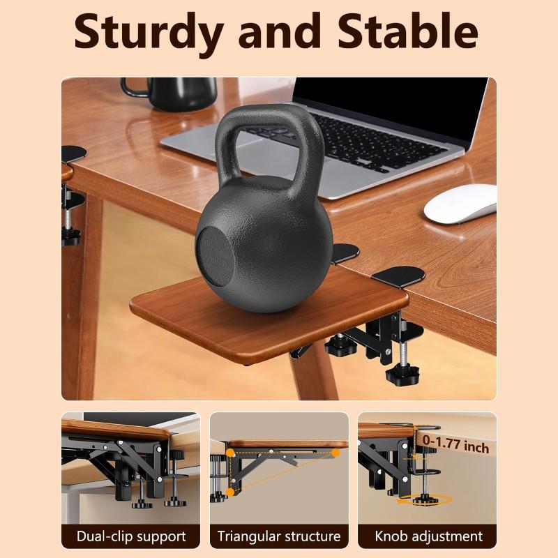 Foldable Keyboard Tray Clamp-Adjustable For Desk Extension Board For Computer Rest, Office For Desk& Home Use