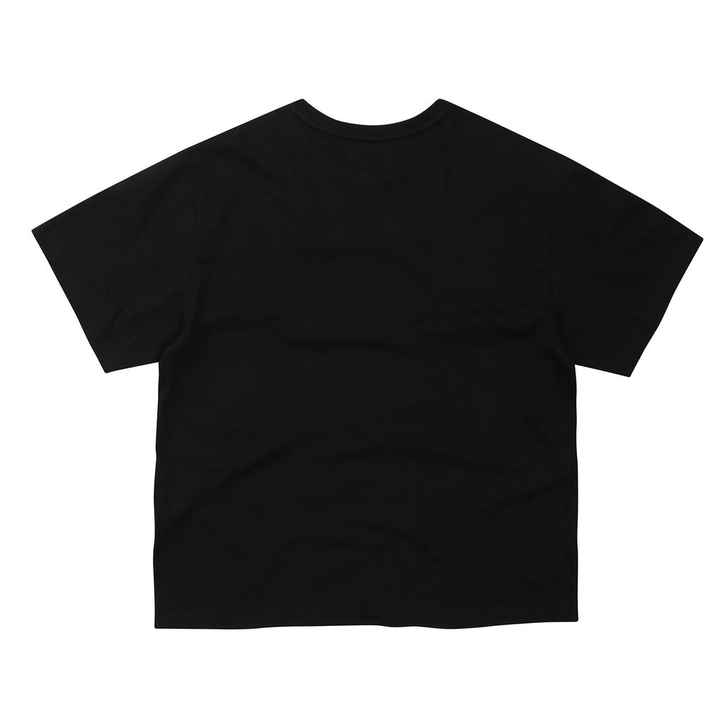 EEERRR Eeerrr Distorted Logo Over-Crop Fit T-Shirt (Black)