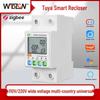 Zigbee Circuit Breaker with Leakage, Overcurrent, Undervoltage Protection & Tuya Smart Remote Control.