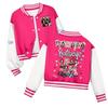 Kids Printed Baseball Jacket Casual Loose Fit Outerwear for Boys and Girls