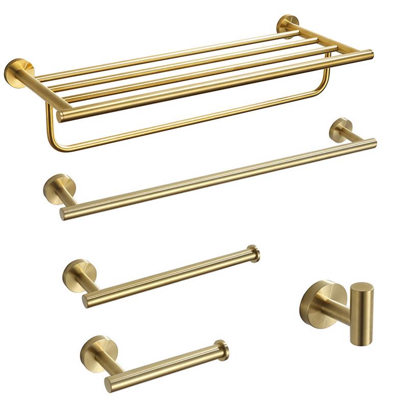 304 Stainless Steel Gold Bathroom Towel Rack Set