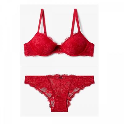 Women S Removable puSh Up Bra   Brief   Flower Embroidery  0825385525 11525 
