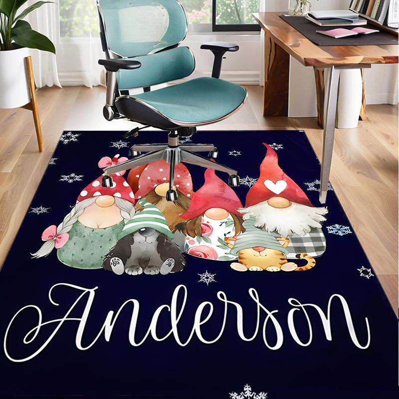 Christmas Vintage Truck Office Rug Chair Mat, Game Carpet, Suitable for Front Door, Bedroom, Living Room, Desk, Holiday Gift