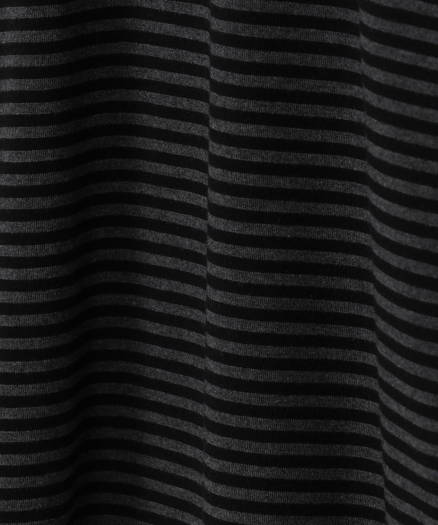 SLOW RECORD HOUSE Striped Long Sleeve_Black