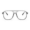 Karsaer Women Blue Light Blocking Glasses Fake Nerd Clear Square Computer Lightweight Pilot Glasses Frame Oversized E1062