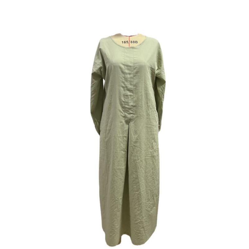 Women's cotton and linen loose dress
