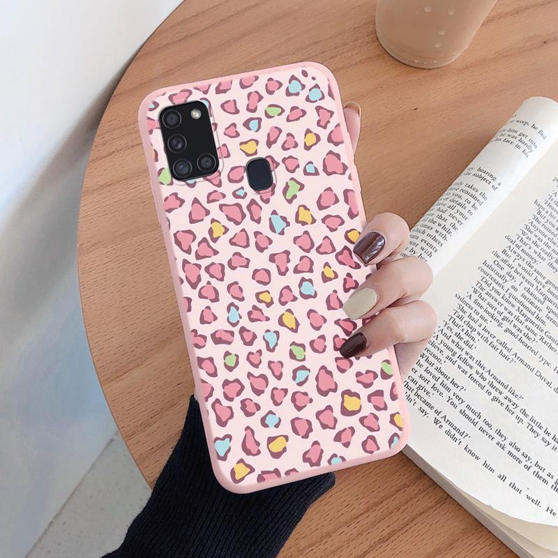 For Samsung Galaxy A21S A50 A51 A52 A32 A31 Phone Case Fashion Leopard Print Pattern Soft Silicone Fundas Protective Cover Shell