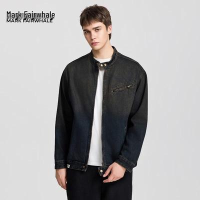 Mark Fairwhale Men's Retro Washed Denim Work Jacket