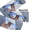 3Pcs/set New Square Computer Glasses Frame Women Men Anti Blue Light Rectangle Eyewear Blocking Optical Spectacle Eyeglasses