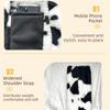 Portable Pet Carrier Bag Warm Cow Pattern Pet Outdoor Bag Comfort Cat Shoulder Bag Camping