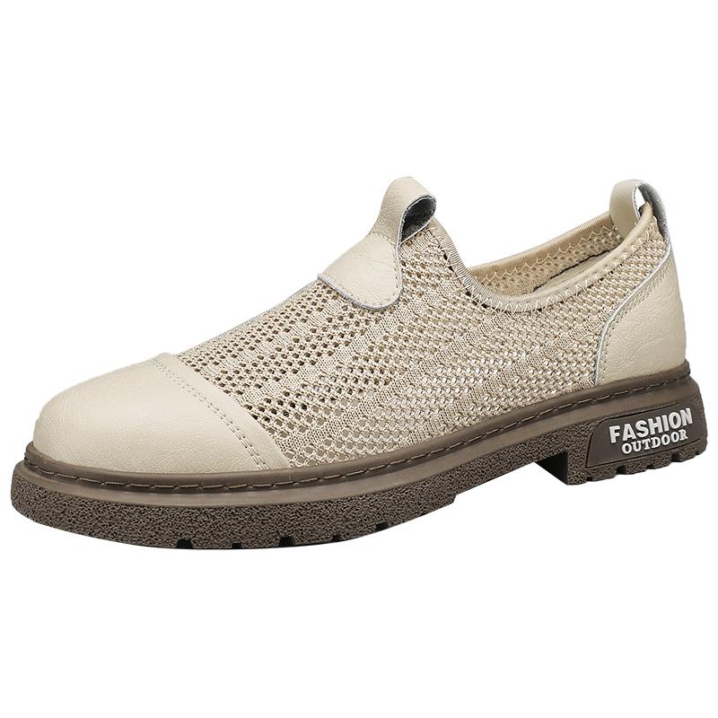 Fashion Summer Men's Hollow Mesh Shoes Breathable Men's Trendy Beach Shoes Outdoor Camping Shoes Fashion Casual Shoes Non Slip New