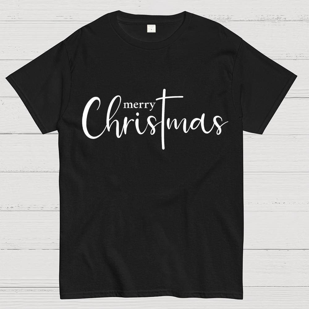 Merry Christmas .Christmas Cross Cotton Summer Casual Cool Loose T-Shirt