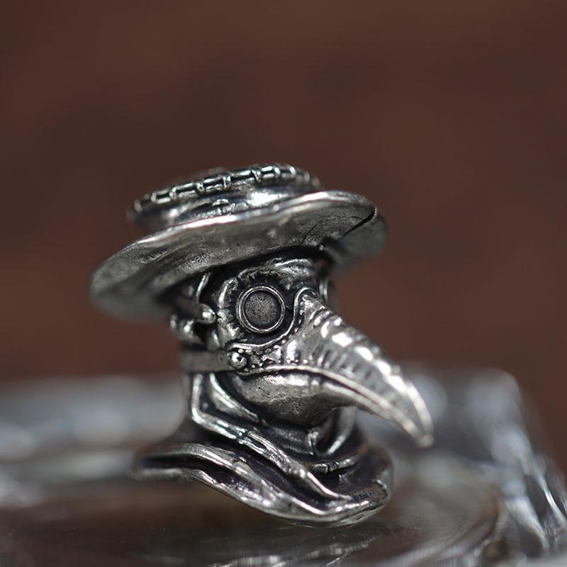 Medieval Europe Long Beak Mask Doctor Brass Knife Bead Lanyard Pendants DIY Paracord EDC Outdoor Tool Woven Hangings Accessories