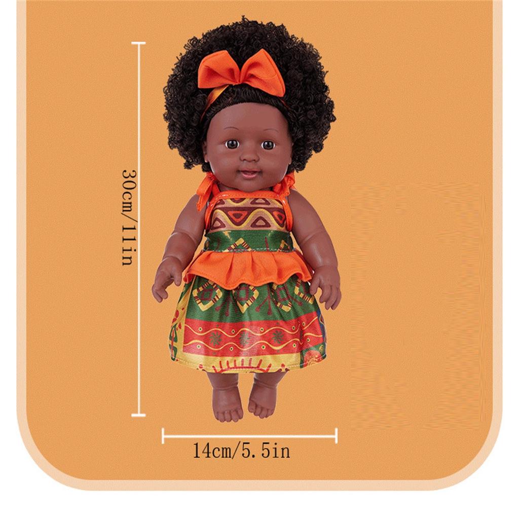 African American Reborn Doll Simulation Black Full Enamel Baby Doll Girl Toys Lifelike Play Dolls Fun Kids Toy Children Gifts