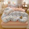 Girl Bedroom Decoration Rural Printed Bedding Set Active Printing Dyeing Duvet Cover Soft and Skin Friendly Anti-static Fitted Sheet Home Textiles