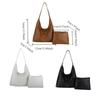Lightweight Women Tote Bag Large Capacity PU Leather Bag Solid Color Shoulder Bag  Casual Wear