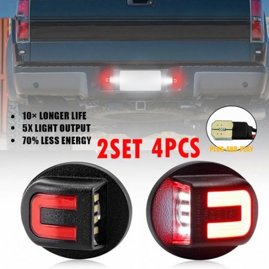 4x For Ford F150 F250 F350 LED License Plate Light Tag Lamp Assembly Replacement