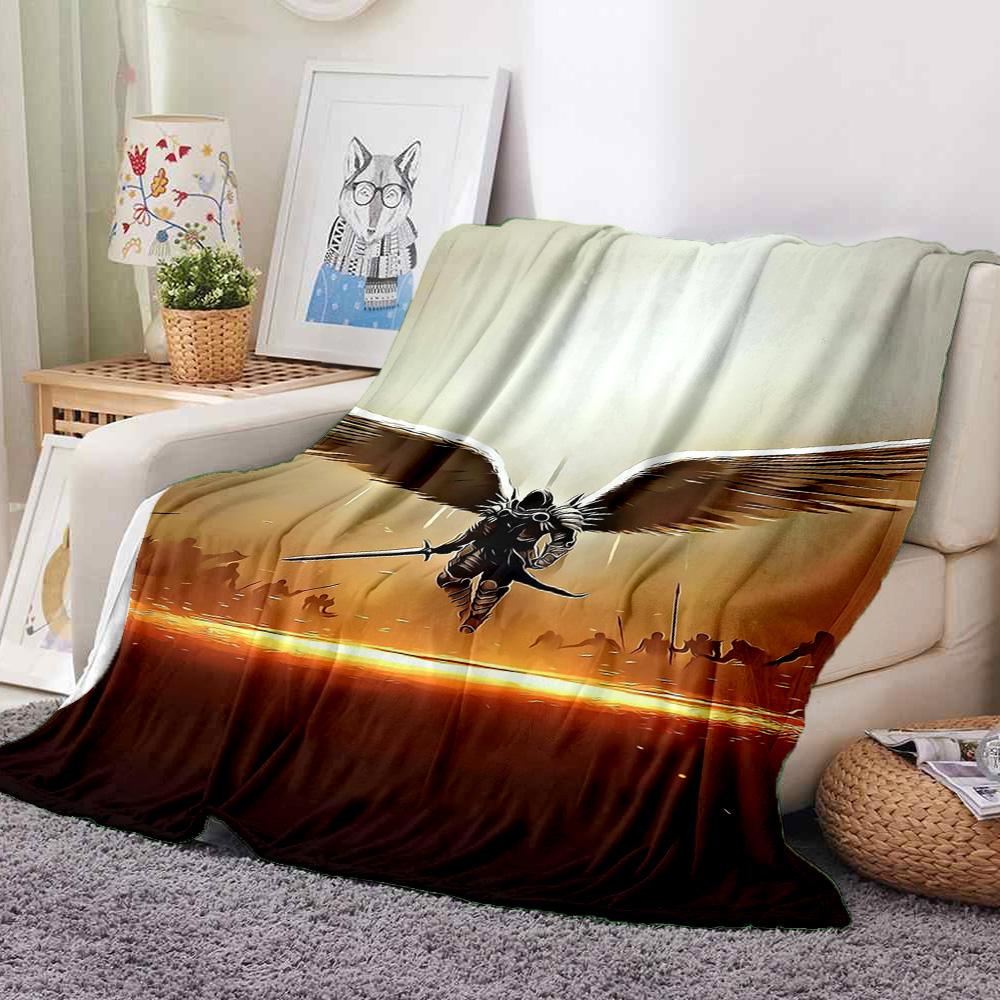 Warrior Flannel Blanket Throw Blanket Soft Warm Sofa Bed Camping Car Home Decor Unique Christmas Gift C9302614