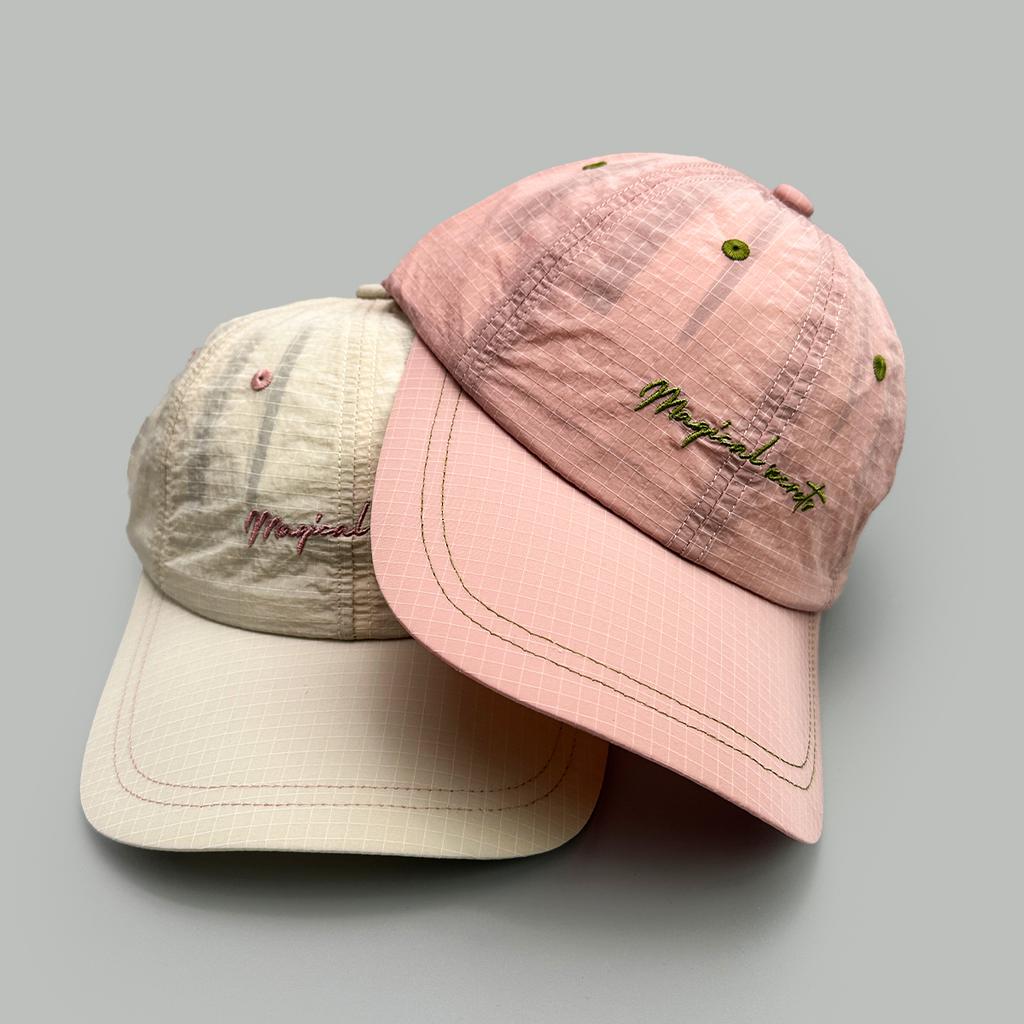 Embroidered Letters Quick Drying Baseball Hats New Unisex Breathable Outdoor Sunshade Travel Versatile Check Fashion Peaked Caps