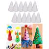 12 Pieces Craft Foam Cones Accessories Decors White Supplies for Activities DIY Art Projects Wedding