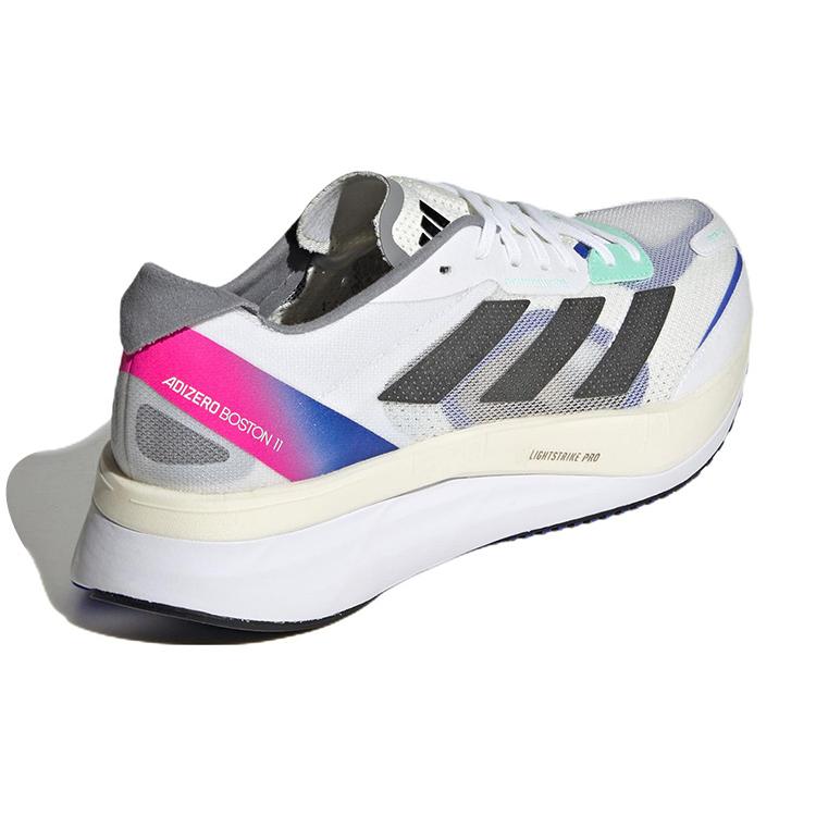 New Adidas Adizero Boston 11 'White Lucid Blue Fuchsia' HQ3693