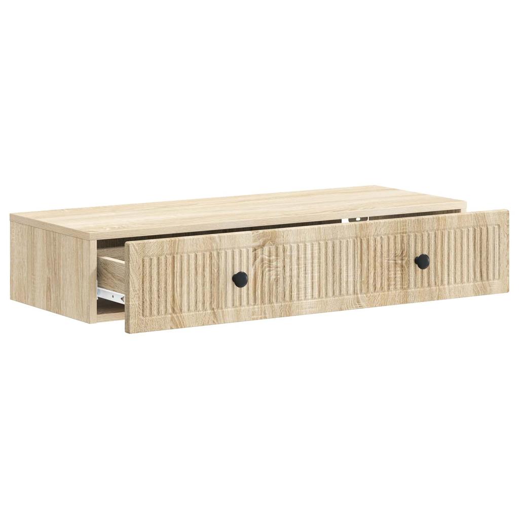Wall Mounted Side Table Sonoma Oak 87.5 X 34.5 X 17 Cm