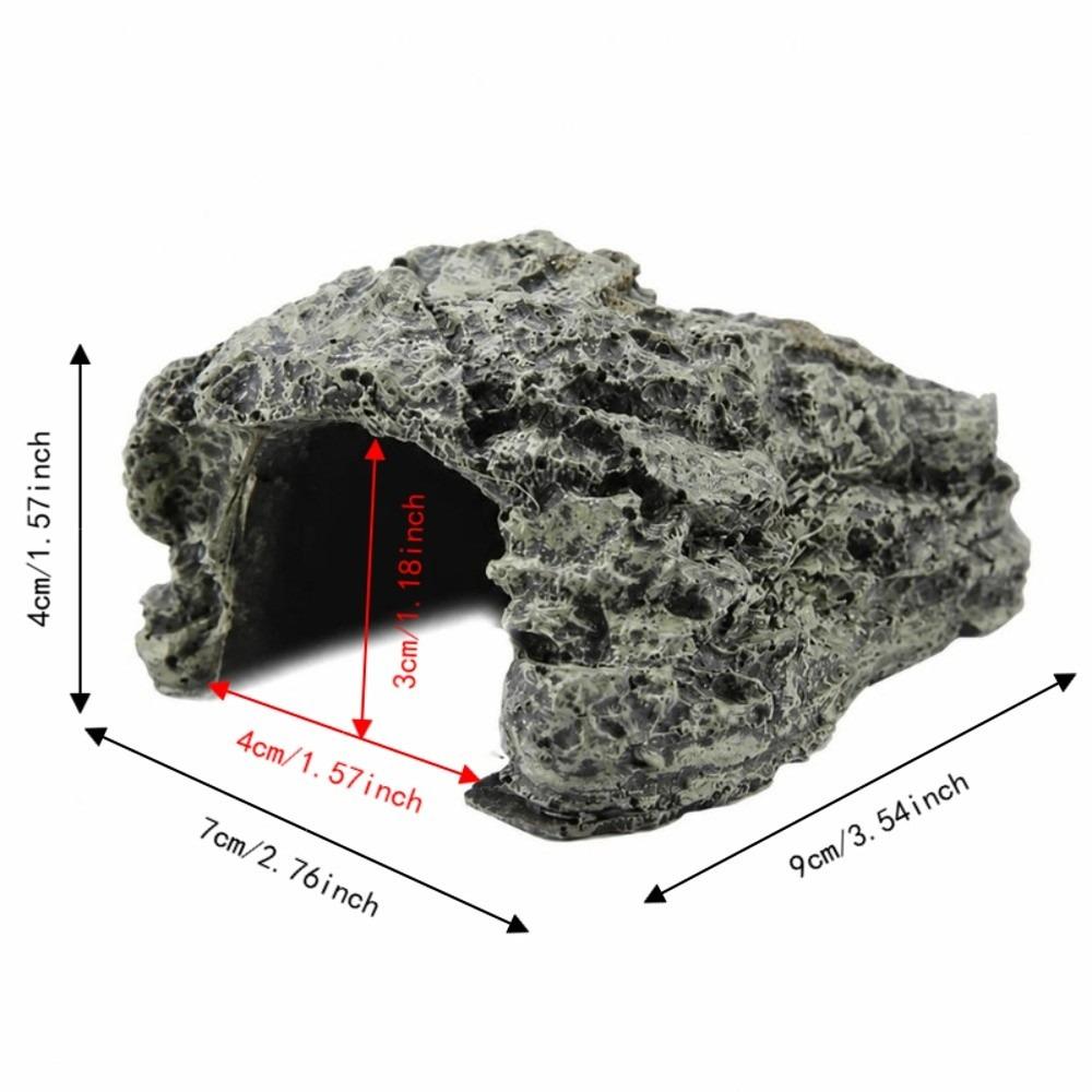 Resin Reptile Hiding Habitat Wide Flat Top Aquarium Hide Decoration Turtle Basking Cave Turtles