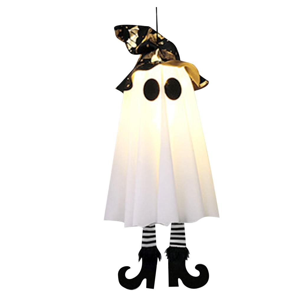 Halloween Ghost Hanging Ornament 300mAh Spooky Ghost Decor With LED Lights Home Porch Garden Yard Party Halloween Decorations